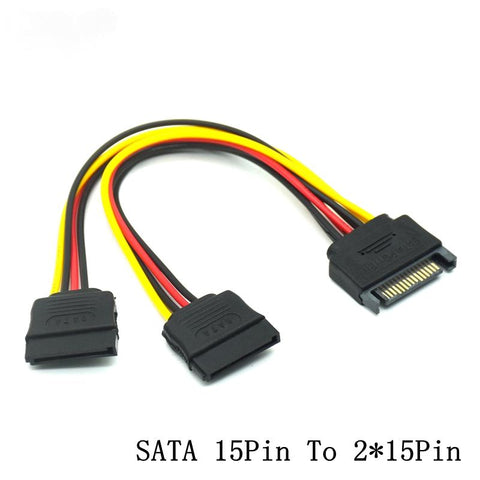 SATA II Hard Disk Power 15Pin SATA Male To 2 Female 15Pin -CE00020-Veeddydropshipping