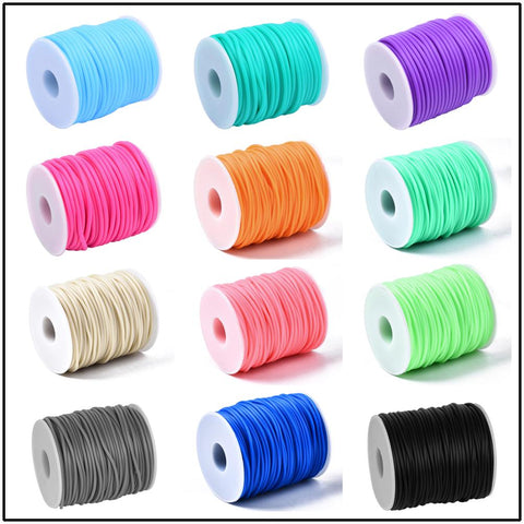 Hollow Pipe CordsSolid Rubber Tube Cord for jewelry making DIY -JW01585-Veeddydropshipping