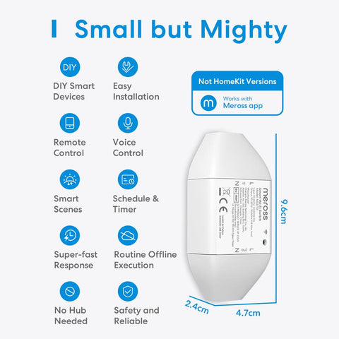 Meross WiFi DIY Smart Switch Wireless Remote Control Smart Home Light-TI01129-Veeddydropshipping