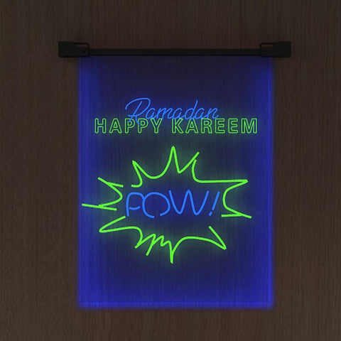 POW Slogan Dual Color LED Neon Sign Bar Sign Creative Room Decoration-CE00585-Veeddydropshipping