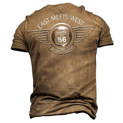 Male Route 66 Tee Summer Street T-shirts-MF00028-Veeddydropshipping