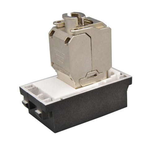 Black Color CAT7 CAT6A RJ45 LAN Module Slot 23x36mm Socket-CE00007-Veeddydropshipping