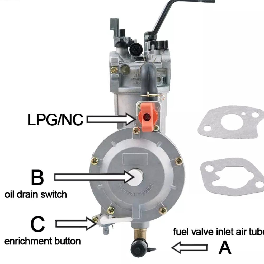 Gasoline Generator Dual Fuel Carburetor Kit-TI00549-Veeddydropshipping