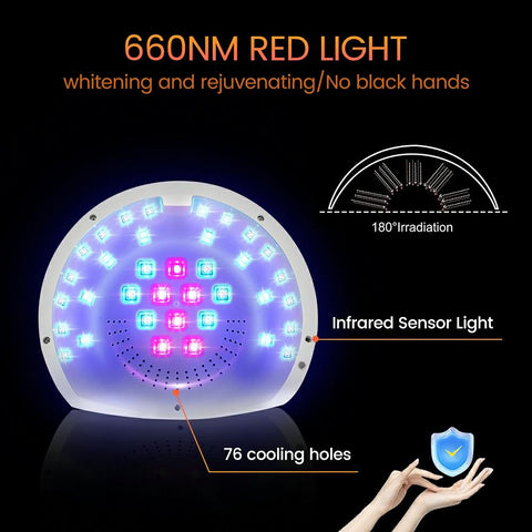 Nail Lamp With for Home Salon Smart Led Nail Dryer -BH01075-Veeddydropshipping