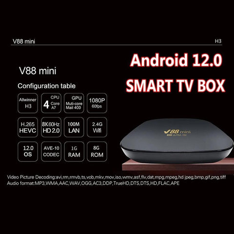 Smart Box TV Receivers With Charging Adapter Remote Control-Veeddydropshipping
