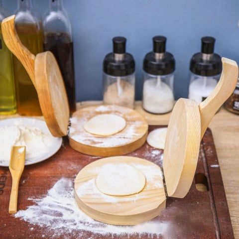 Solid Wood Dough Press Tool Dumpling Skin Presser-HA01190-Veeddydropshipping