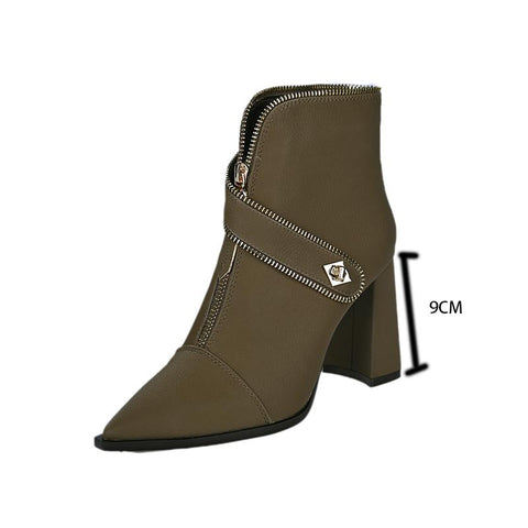 Chelsea Boots Short Fleece Lining PU Women&#39;s Shoes for-BS00953-Veeddydropshipping
