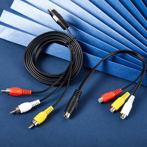 RCA Audio Video Cable Game Cable Transfer Cable S Terminal 4 Pin To AV -CE01453-Veeddydropshipping