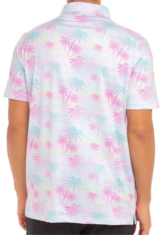 Sunday Swagger Island Coconut Tree Polo Shirt Golf Casual Versatile Short Sleeve Shirt -OS00773-Veeddydropshipping