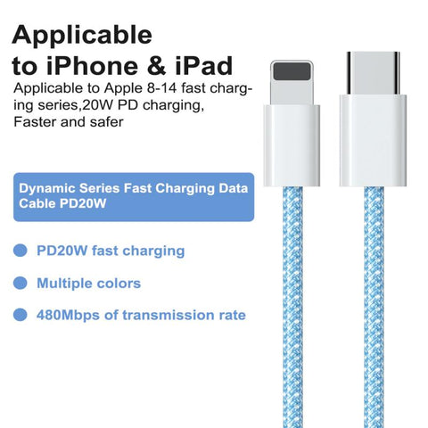20W Pd Usb C Cable for Iphone 14 13 12 Pro Max Fast Charging Usb C Cable-PA00430-Veeddydropshipping
