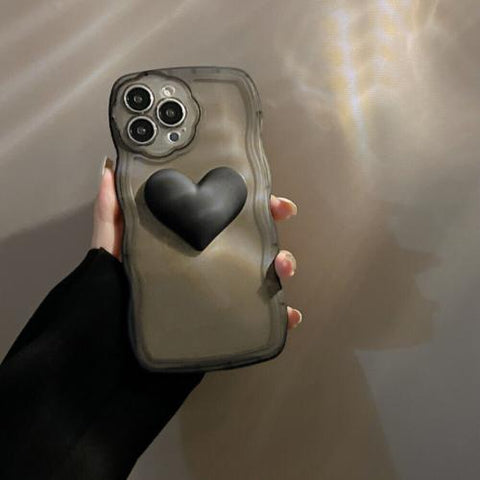 Cute Love Heart Phone Case Cover for iPhone 13 Pro Max 12 11 X XR 7/8 W/Strap-PA00140-Veeddydropshipping