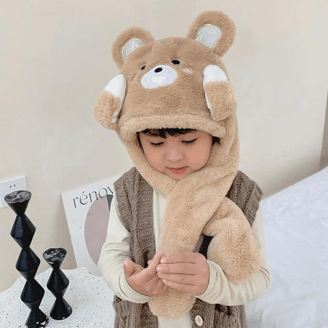 Khaki bear can wave hands can speak Children&#39;s funny hat-TB00453-Veeddydropshipping