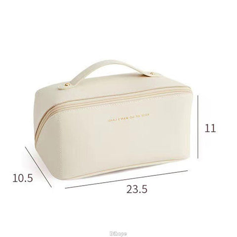 Portable Leather Makeup Pouch Women Waterproof Bathroom-BS00545-Veeddydropshipping