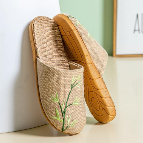 Slippers Summer Embroider Chinese Style Lover Home-BS01281-Veeddydropshipping
