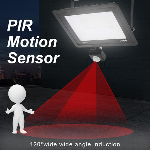 White LED Floodlight 220V 150W Motion Sensor Reflector Flood Light IP66-TI00863-Veeddydropshipping