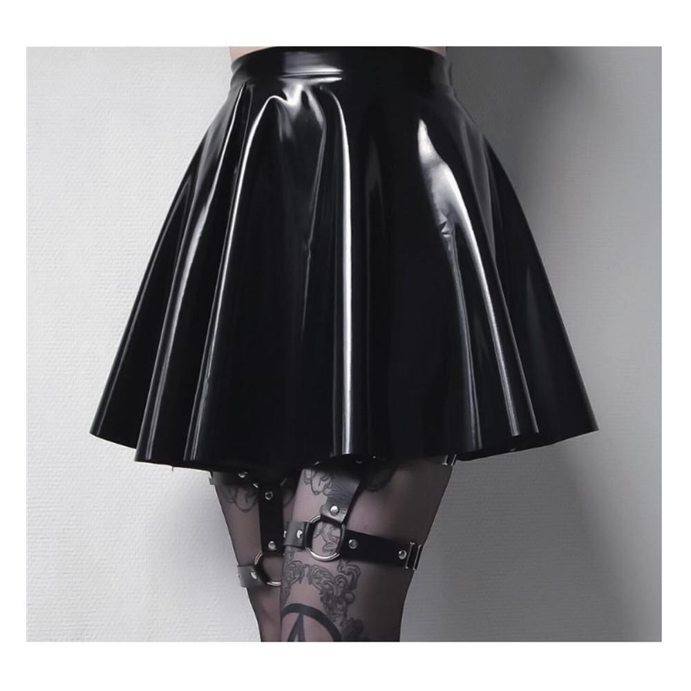 Women Leather Mini Skirts Sexy Short PU Skirts-WF00377-Veeddydropshipping