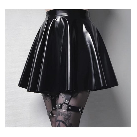 Women Leather Mini Skirts Sexy Short PU Skirts-WF00377-Veeddydropshipping