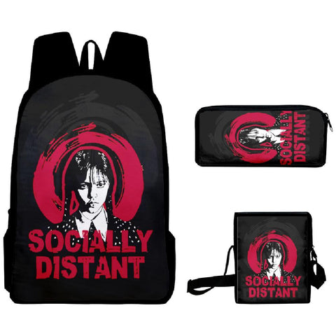 Print 3Pcs/Set School Bags Laptop Daypack Backpack Inclined-BS00283-Veeddydropshipping