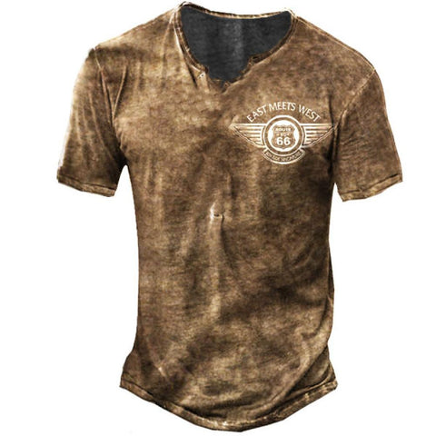 Male Route 66 Tee Summer Street T-shirts-MF00028-Veeddydropshipping