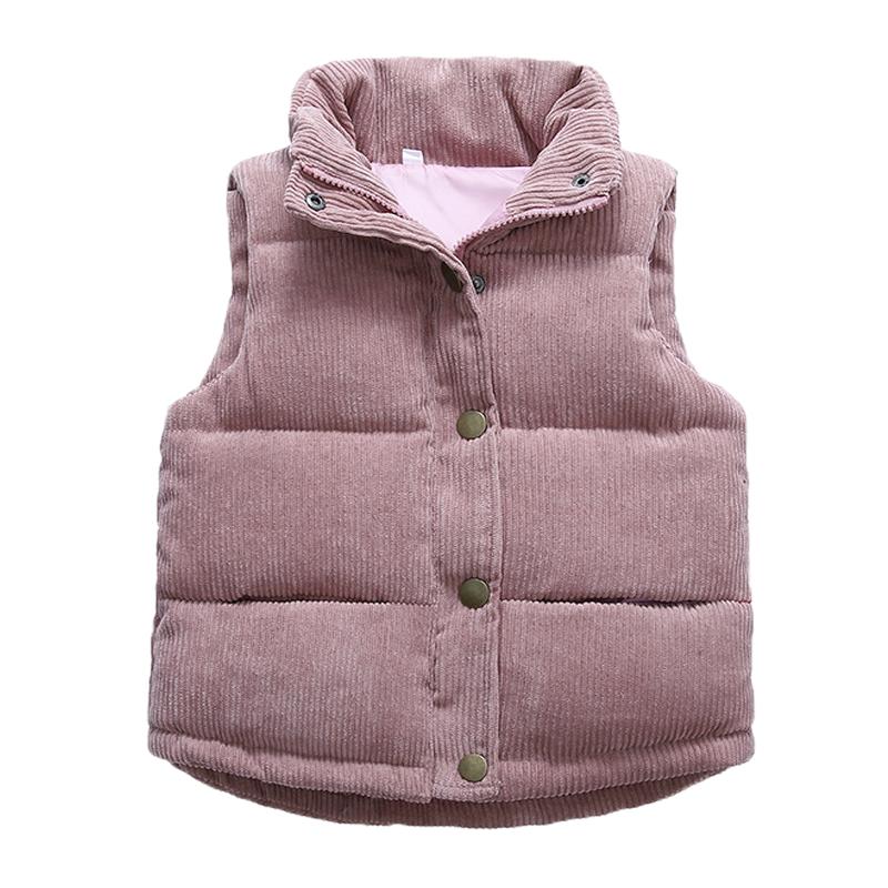 Boys Girls Corduroy Vest Winter Warm Thicken-Veeddydropshipping