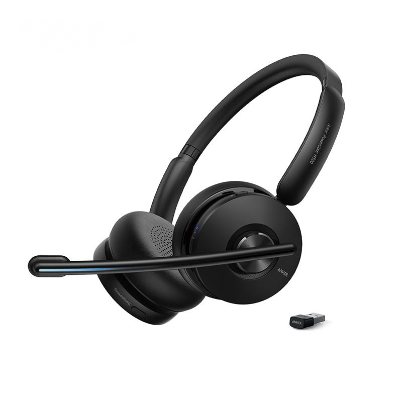 PowerConf H500 Charging Stand Bluetooth Dual-Ear Headset Microphone-CE01064-Veeddydropshipping