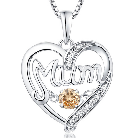    s925SilverHeartNecklacePendantMother_sDayGift-12