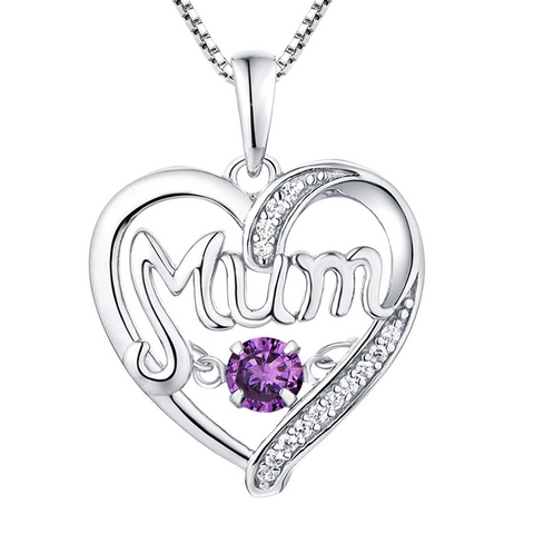    s925SilverHeartNecklacePendantMother_sDayGift-2