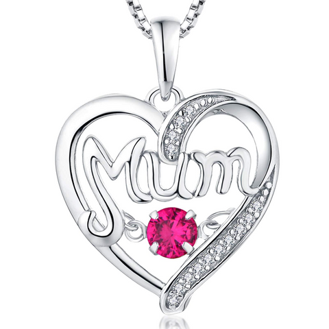       s925SilverHeartNecklacePendantMother_sDayGift-7