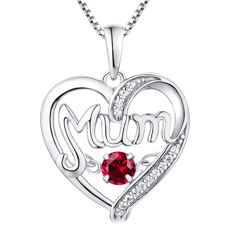    s925SilverHeartNecklacePendantMother_sDayGift-8